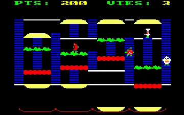 Burger Time (F) (1985) [Hebdogiciel] screen shot game playing